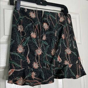 Isabel Marant Black Floral Mini Skirt